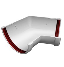 Угол желоба 135 град. ПВХ Grand Line Белый (RAL 9003)